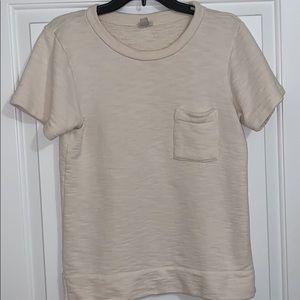 Jcrew Cream Pocket Tee